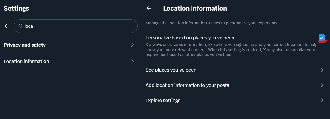 Instruction location
information