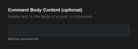 Delete DeviantArt Posts or Comment Keywords