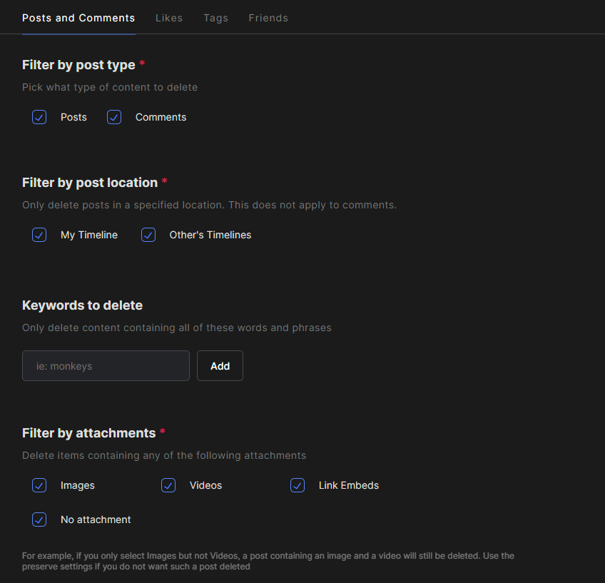 Delete all Comments on Facebook
