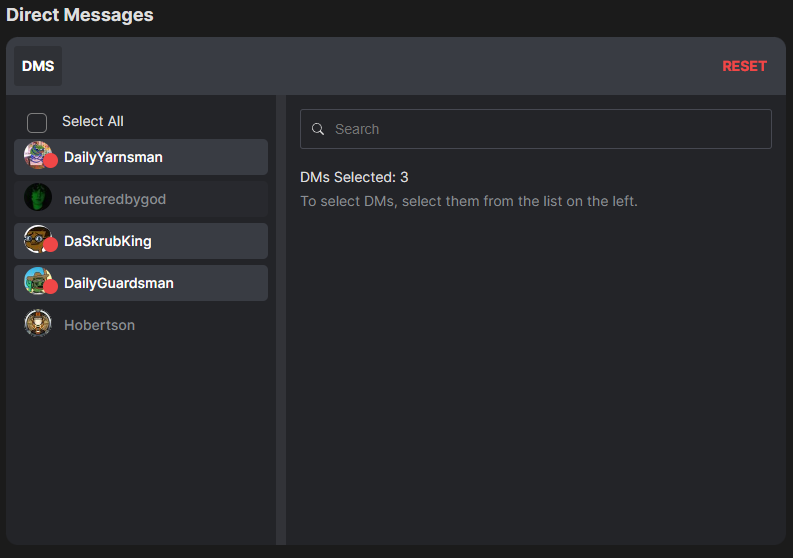 Delete all Direct Messages